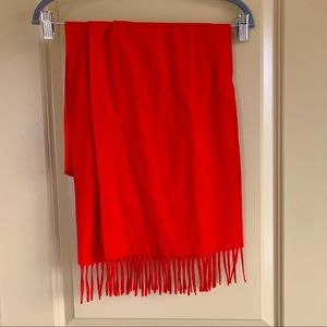 Cashmere and wool scarf with fringe edges